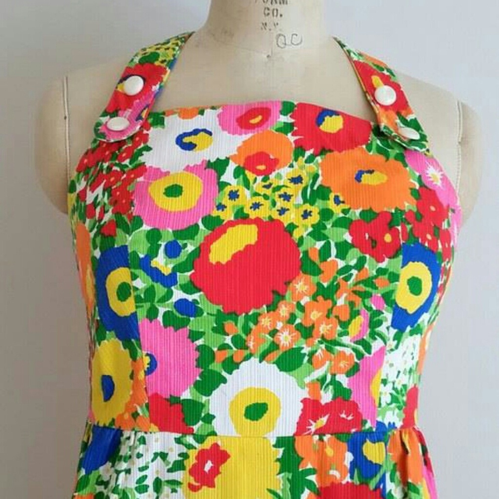 60s Vintage floral dress Lana Del Rey dress - Picture 3 of 6